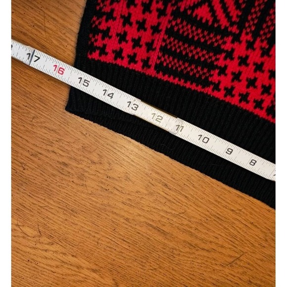 Vintage Alyssa Brooke Knit Vest Size Medium Red Geometric - Picture 7 of 7